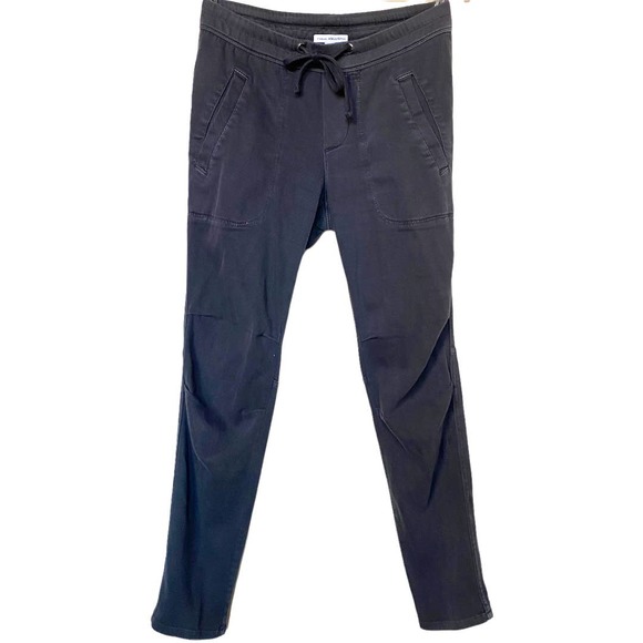 James Perse Dark Gray Fitted Jogger Pant Modal Trouser Drawstring Pockets size 0 - Picture 1 of 9